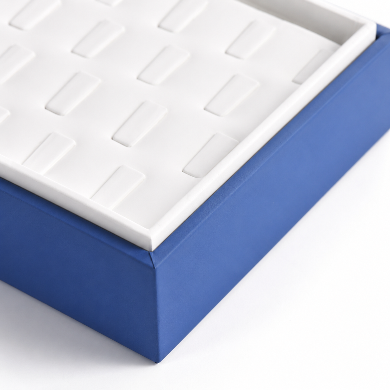 Blue 26-Slot Ring Display Tray with White Insert – Jeweller Buy