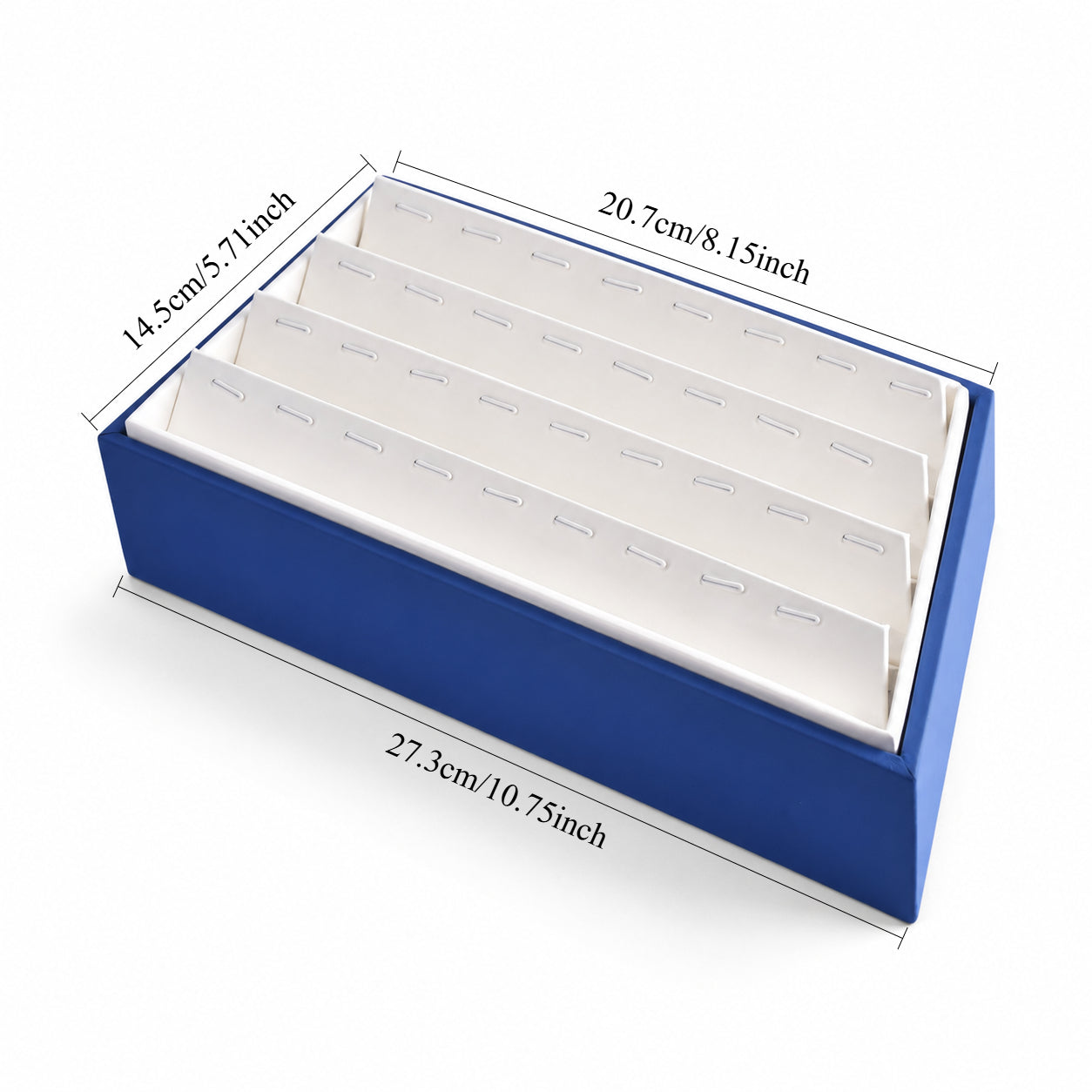 Medium pendant display tray measuring 27.3 by 14.5 cm