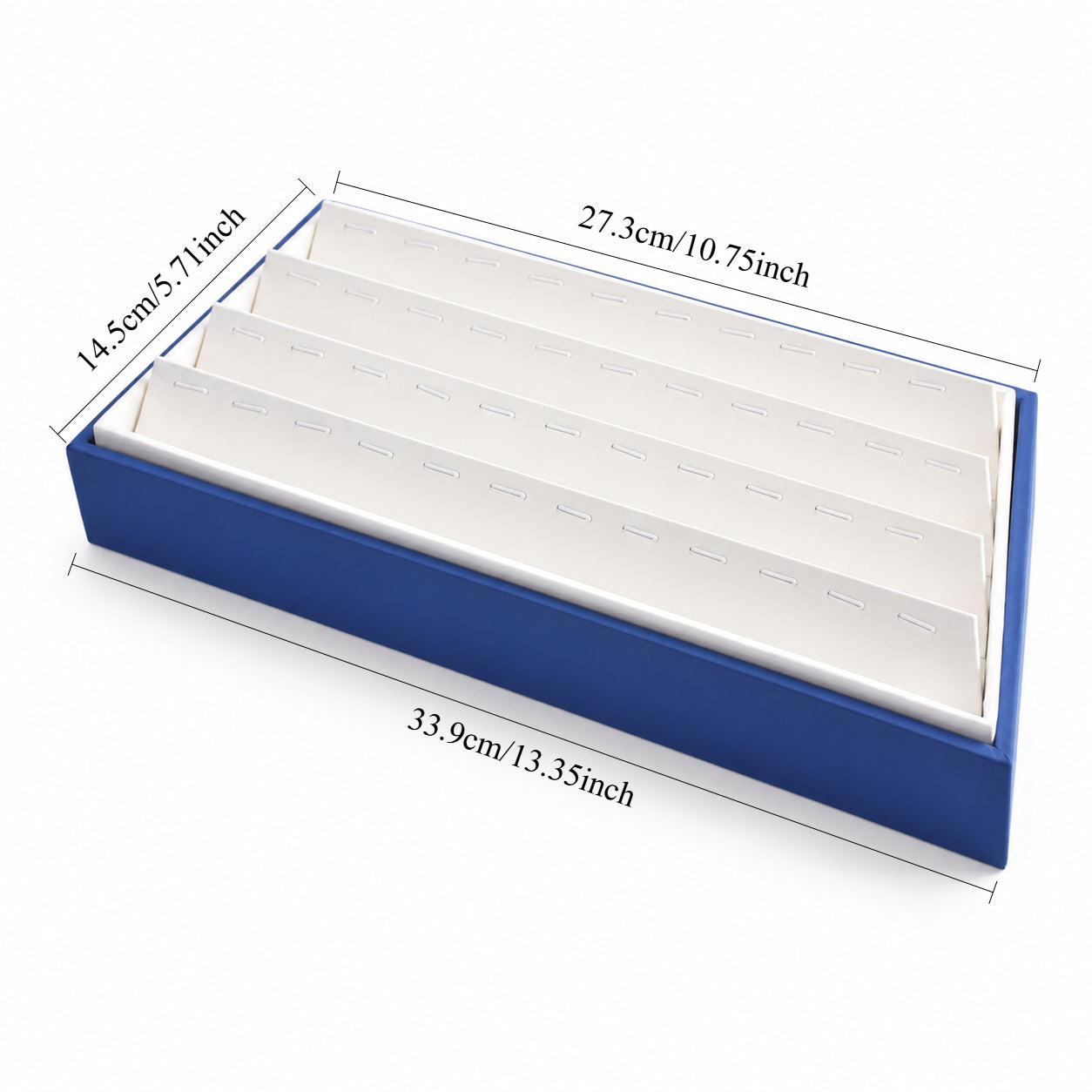 Large pendant display tray measuring 33.9 by 14.5 cm