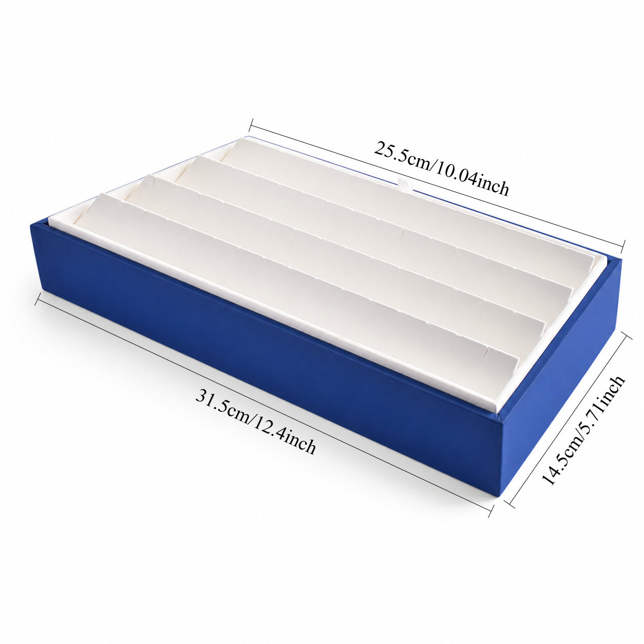 Large slotted earring display tray measuring 31.5 by 14.5 cm