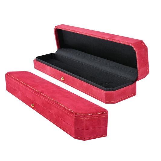 Cajas de lujo para pulseras cubiertas de terciopelo rojo, precio por 6 piezas