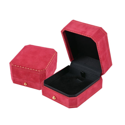 Cajas de lujo para pendientes con colgante y cubierta de terciopelo rojo, precio por 12 piezas