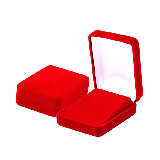 Cajas de terciopelo rojo para collares y pendientes, precio por 12 unidades