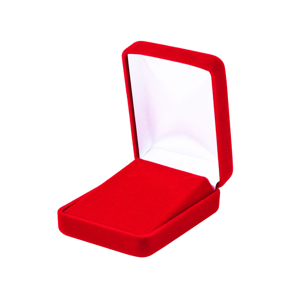 Cajas de terciopelo rojo para collares y pendientes, precio por 12 unidades