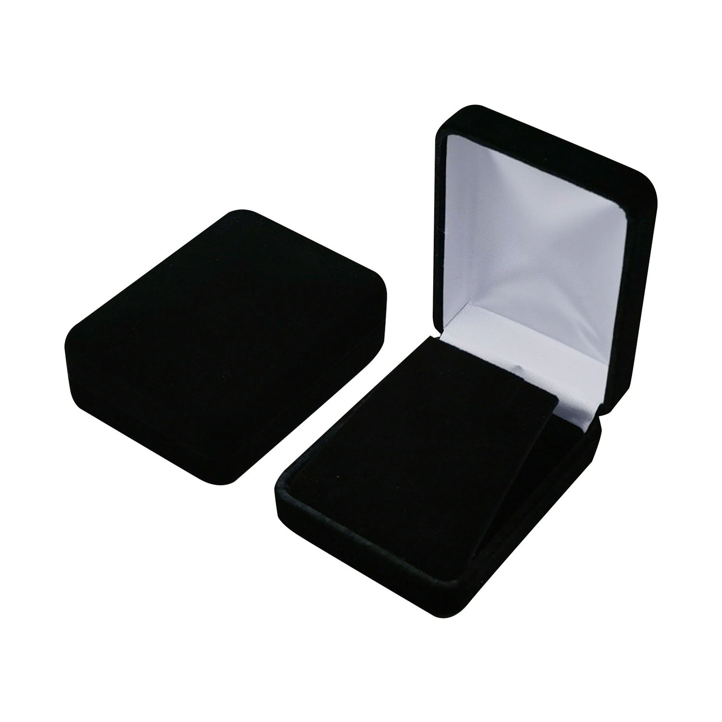 Cajas para anillos de terciopelo negro, precio por 12 unidades