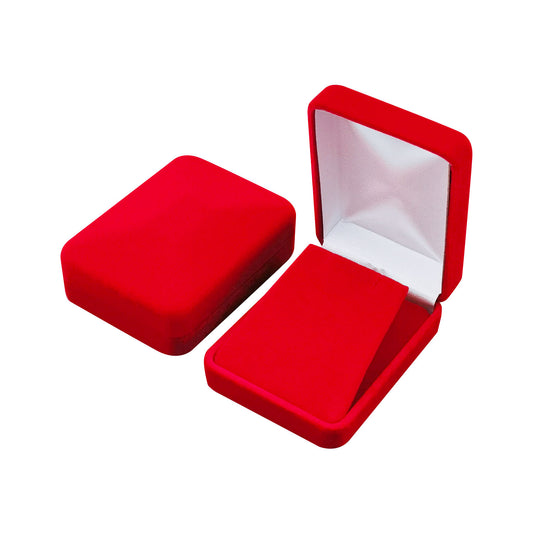 Cajas de terciopelo rojo para collares y pendientes, precio por 12 unidades
