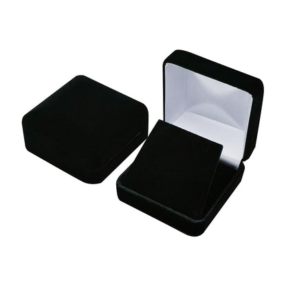 Cajas para anillos de terciopelo negro, precio por 12 unidades