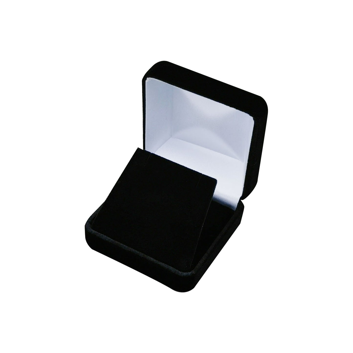 Cajas para anillos de terciopelo negro, precio por 12 unidades
