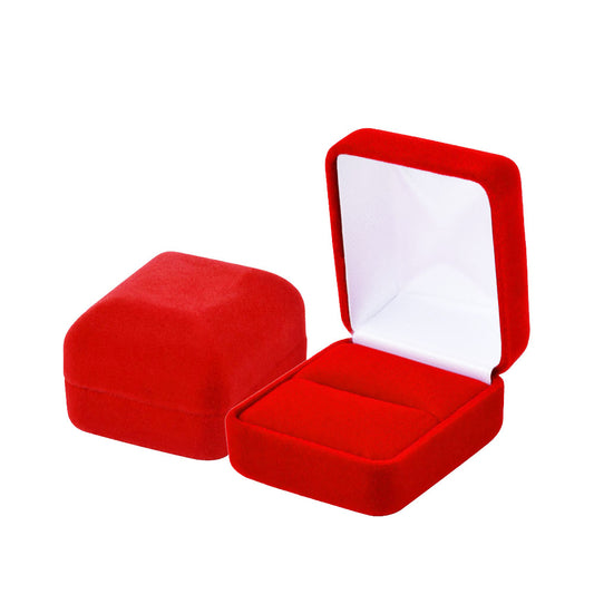 Cajas para anillos de terciopelo rojo, precio por 24 piezas
