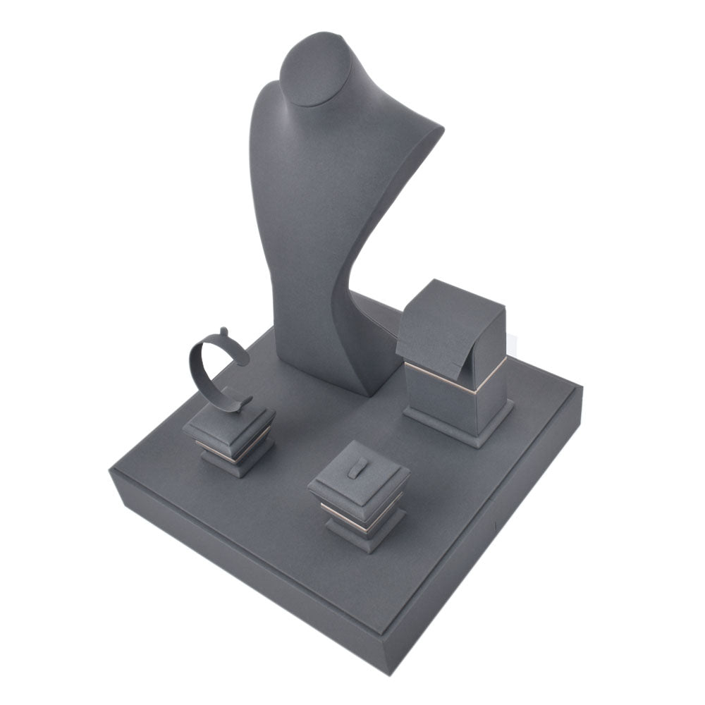 회색 팔찌 시계 디스플레이 트레이