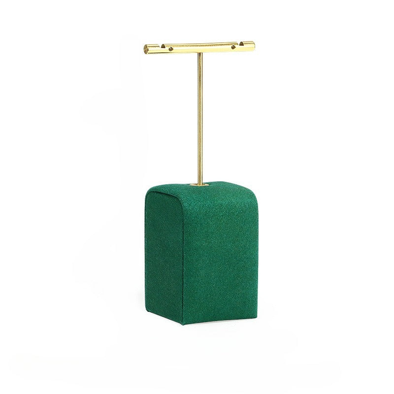 Green Microfiber Jewelry Display for Necklaces Rings Earrings