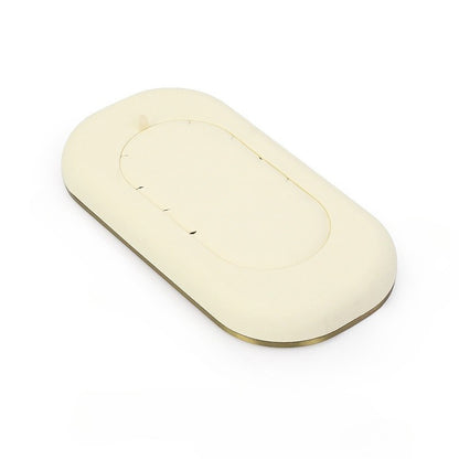 Oval Jewelry Display Tray with Metal Base for Necklaces, Rings & Bracelets