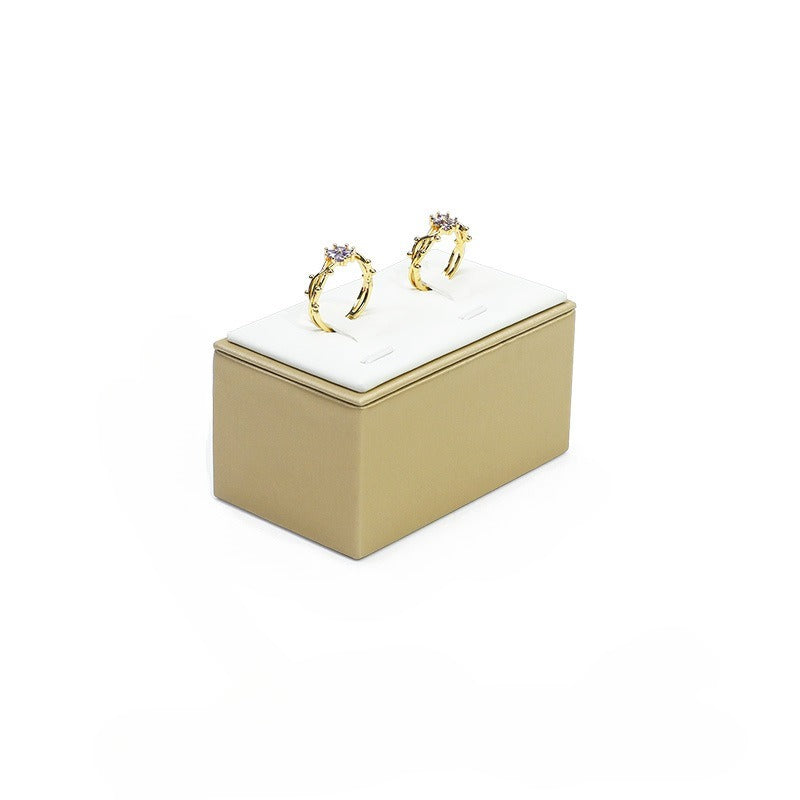 Leather Ring Display Stand, Premium Jewelry Ring Holder for Live Sales
