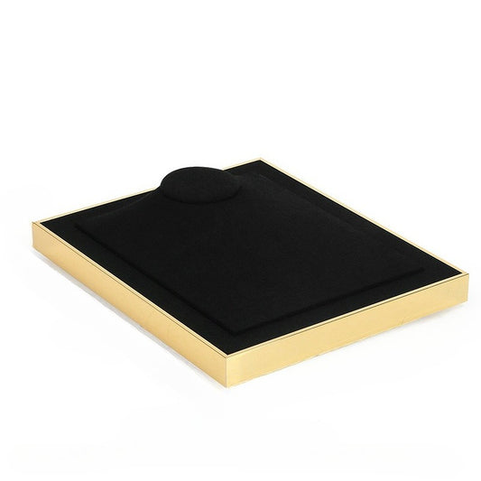 Black Microfiber Jewelry Display Set for Necklace, Ring & Earring Stand