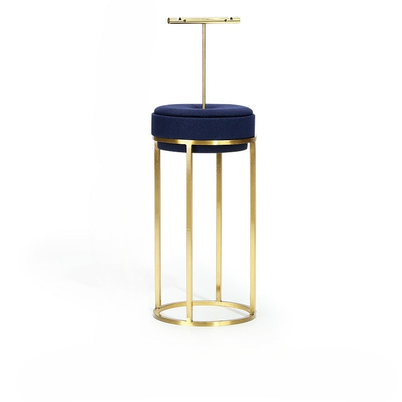Luxury Gold Curved Jewelry Display Stand - Velvet Necklace Earring Ring Rack