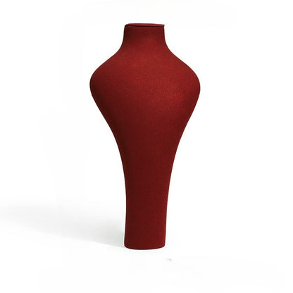 Burgundy Metal Jewelry Display Stand for Necklaces, Pendants & Earrings