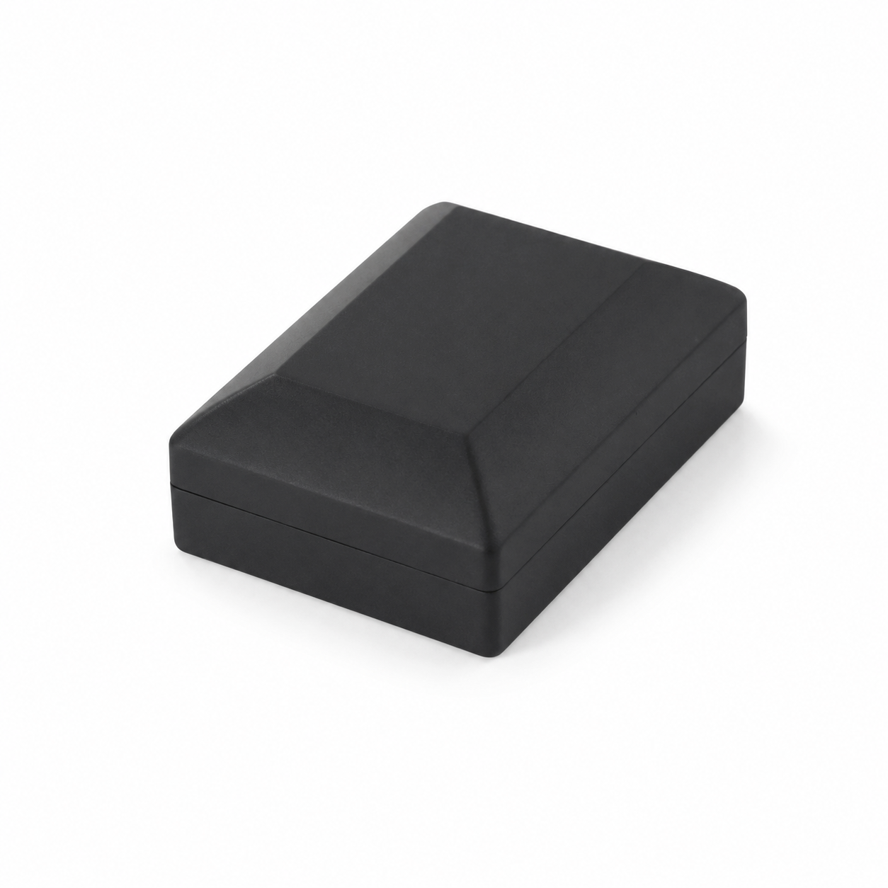 Black LED Necklace Box with Black Interior for Pendant Presentation