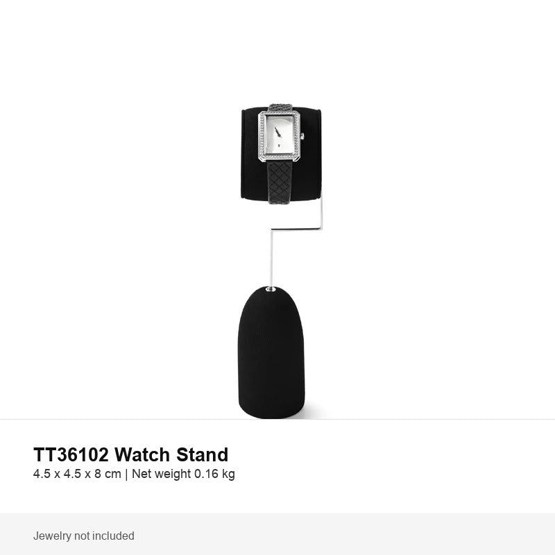 Black Microfiber Jewelry Display Stand Set