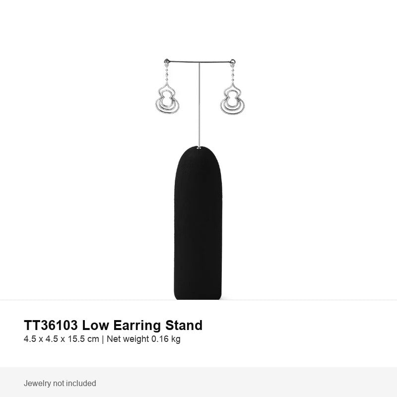 Black Microfiber Jewelry Display Stand Set