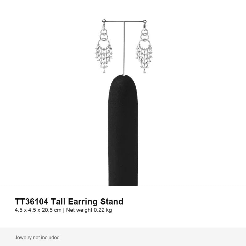 Black Microfiber Jewelry Display Stand Set