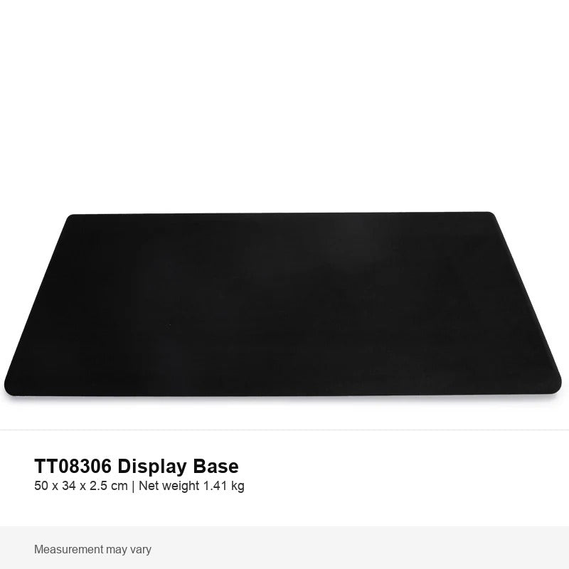 Black microfiber jewelry display base for custom showcase layouts