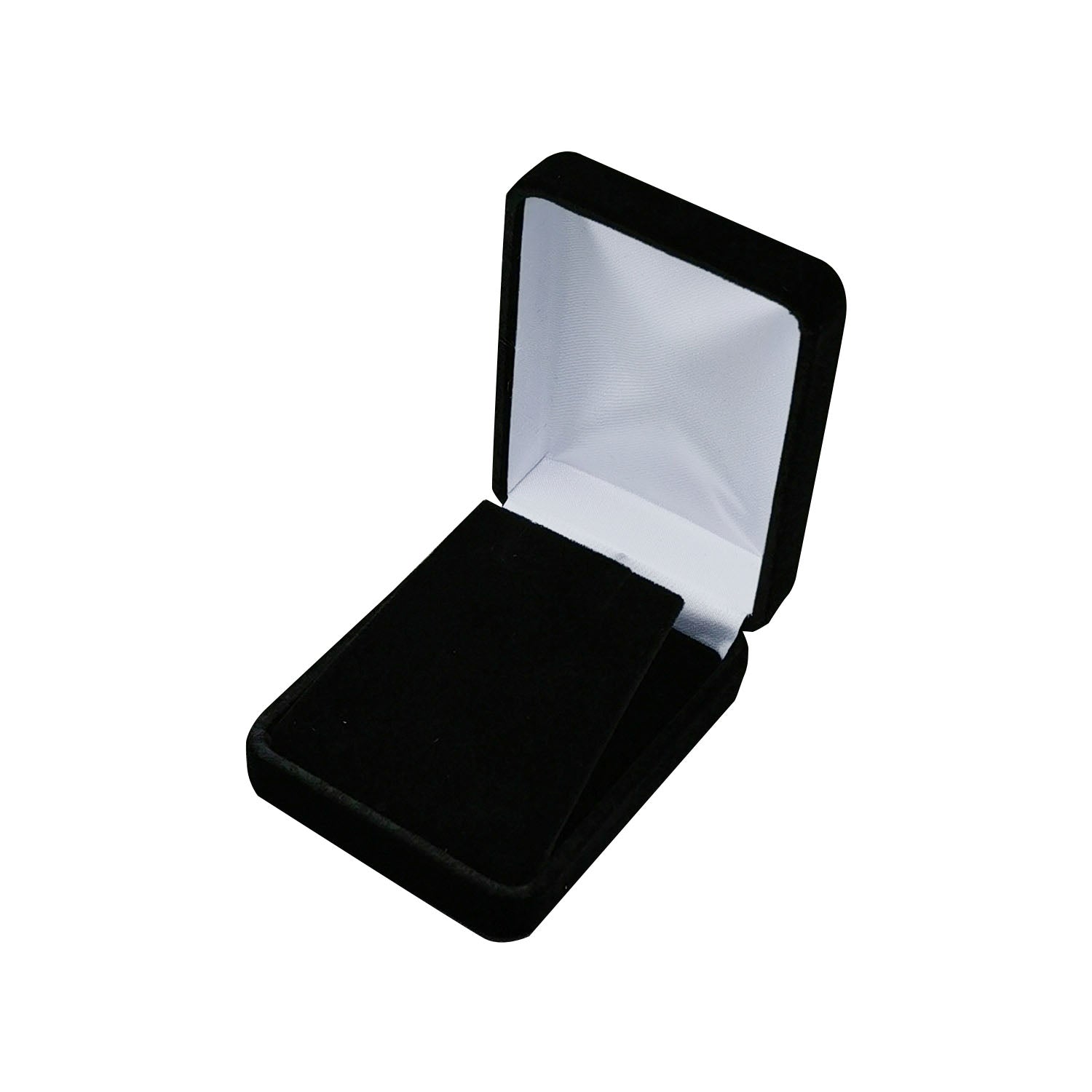Black Rectangular Velvet Pendant Boxes, product view 3