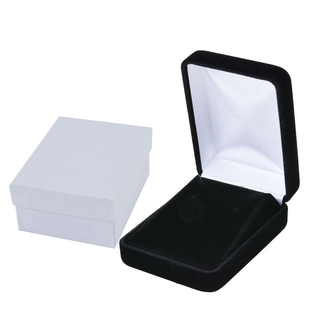 Black Velvet Pendant and Earring Boxes, product view 2