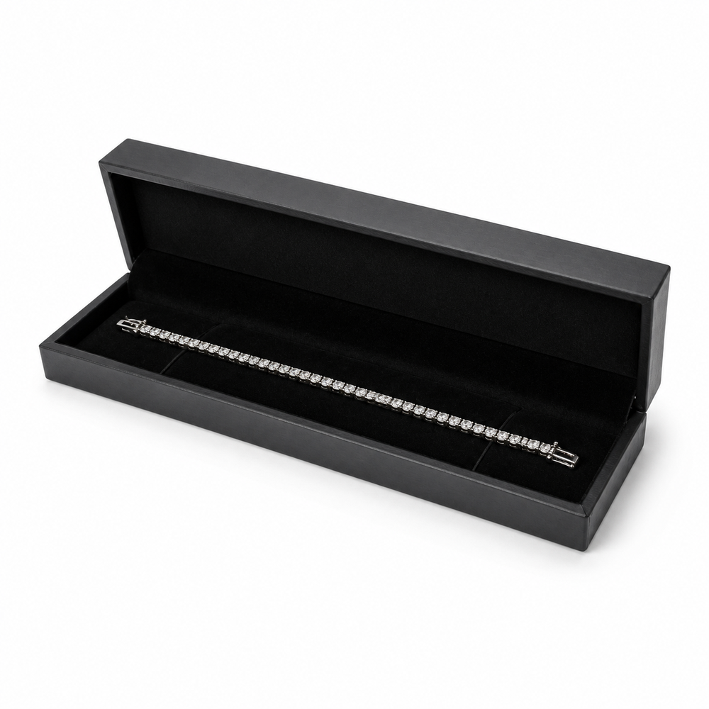 bracelet box - 12 Black Bracelet Boxes P06BR-BK BK front view