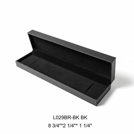 bracelet box - 8pcs Black Bracelet Boxes L029BR-BK front view