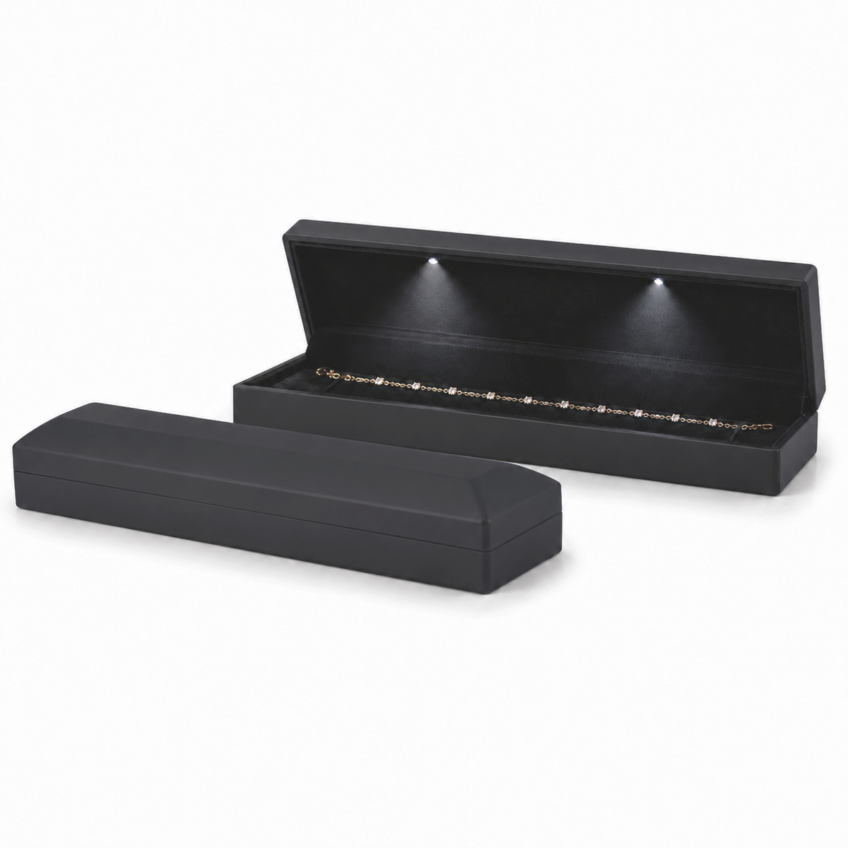 bracelet box - 12Pcs Black Bracelet Box LB56BR-BK-12Pcs side view