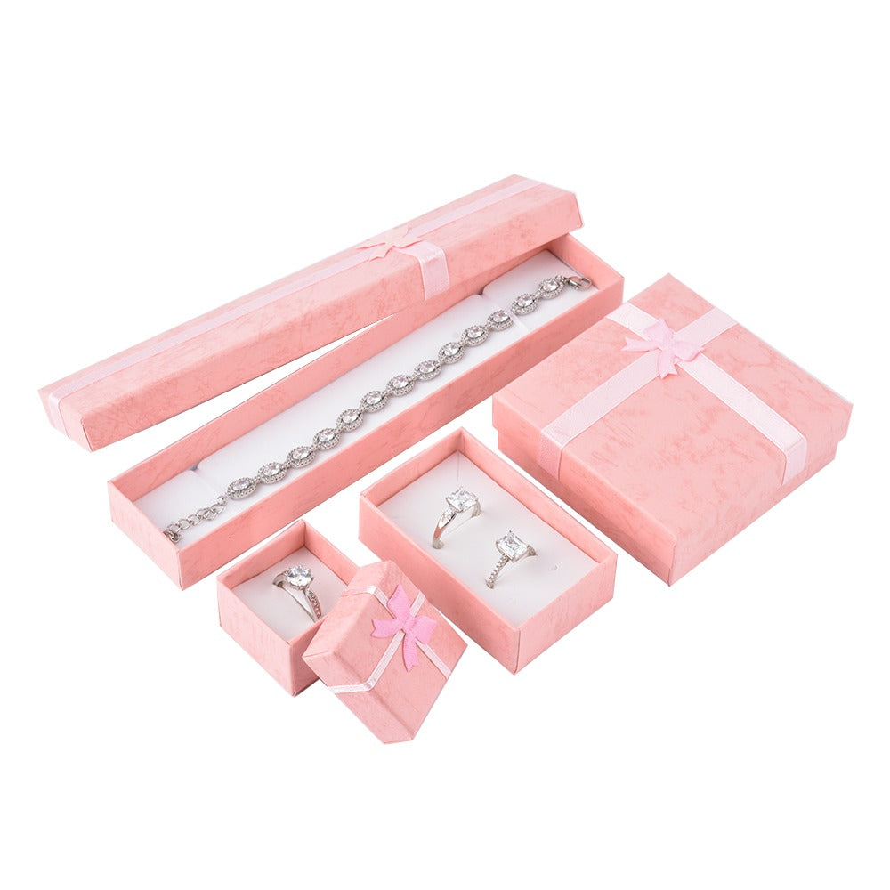 bracelet box and necklace box and earring box - 12pcs Pink Bracelet Boxes B10-82-PEA detail view