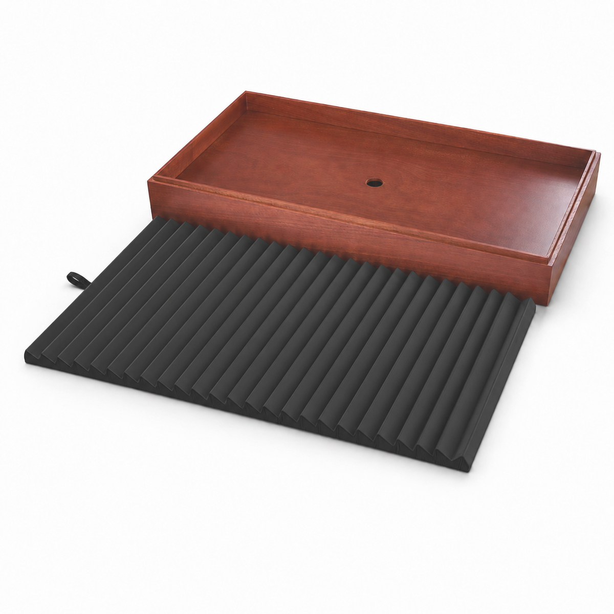 bracelet display - 24 Black Wooden Bracelet Display Tray T025BR24-BK side view