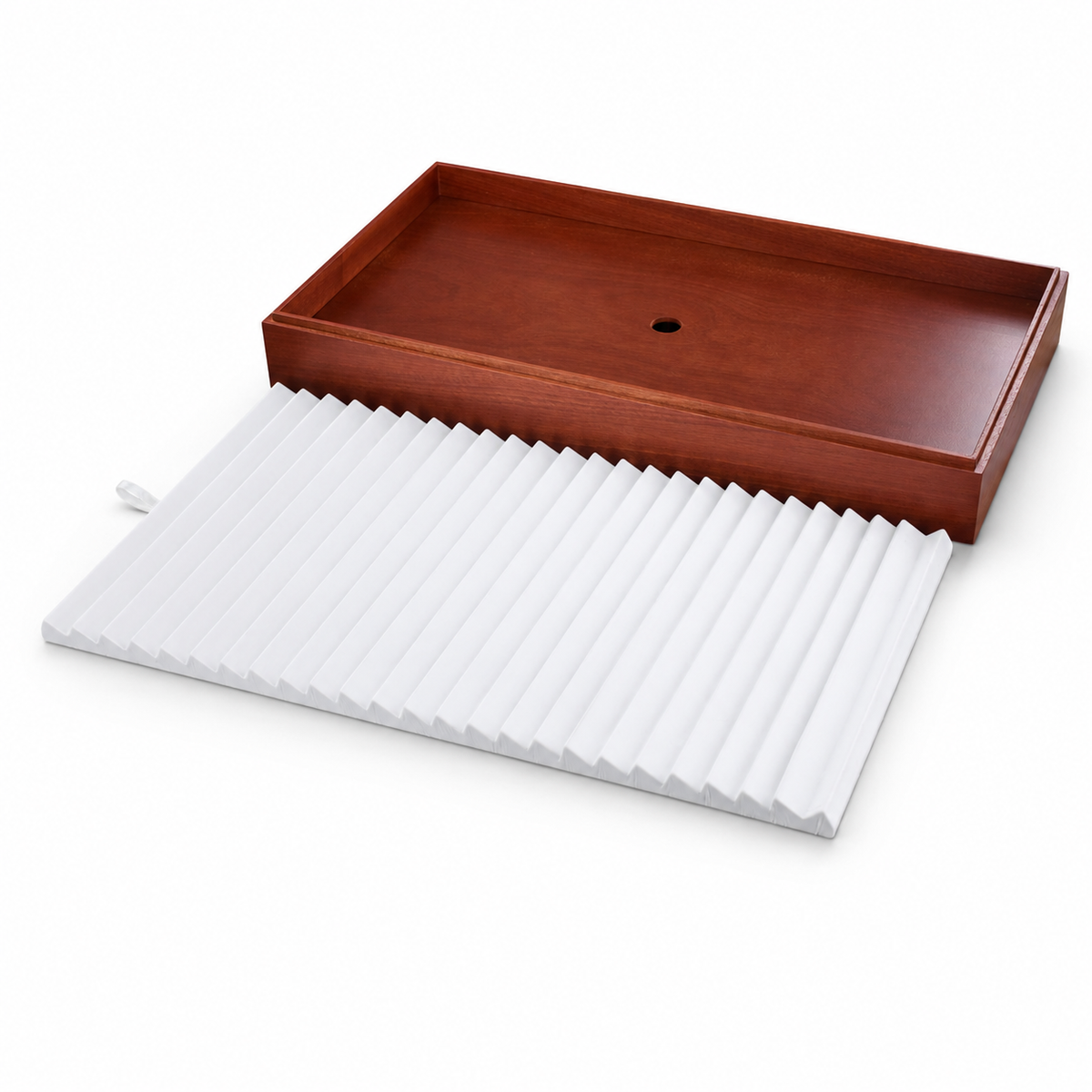 bracelet display - 24 White Wooden Bracelet Display Tray T025BR24-W detail view
