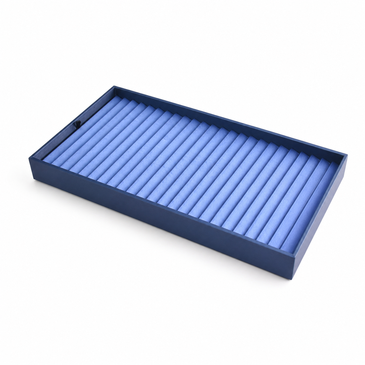 bracelet display - 24 Blue Bracelet Tray Display T055BR24-B front view