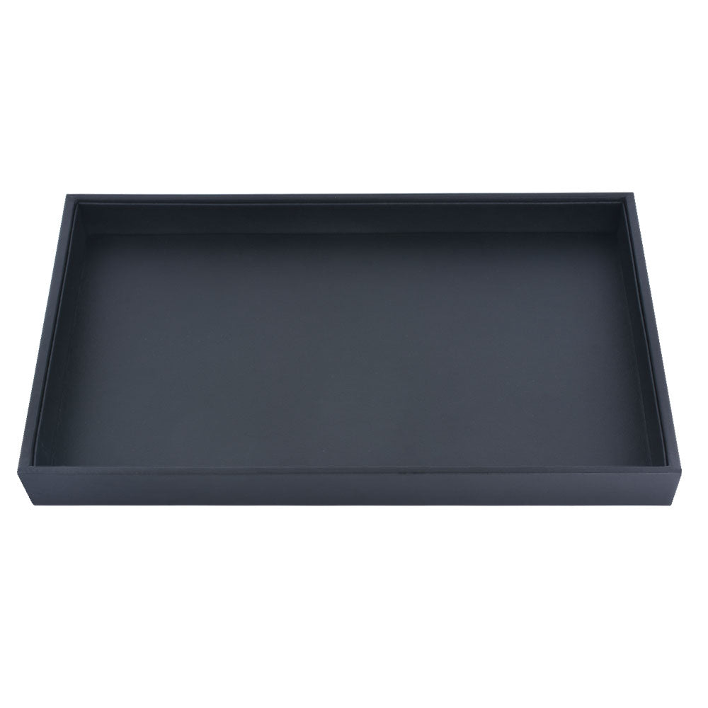bracelet display and necklace display - Black PU Tray Necklace Bracelet T001-1EM PU-BK open view