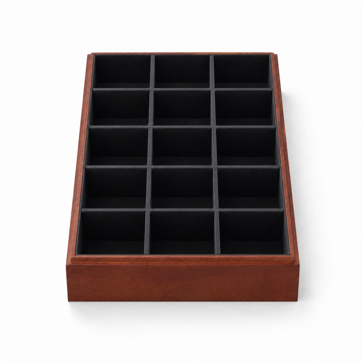 bracelet display and watch display - 15 Black Wooden Wood Watch Bracelet Display Tray T025C15-BK product view 05
