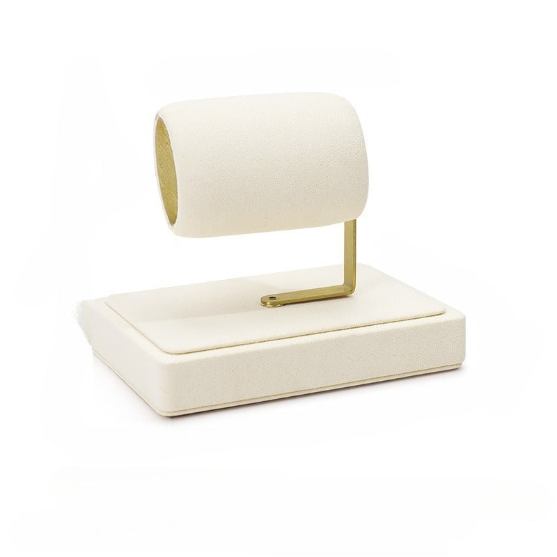 Velvet Watch & Bracelet Display Stand with Gold Metal Base - Multi-Color Holder for Retail & Photography