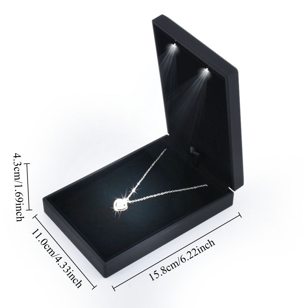 12PCS Popular-Selling Black Square Shaped Led Jewelry Boxes