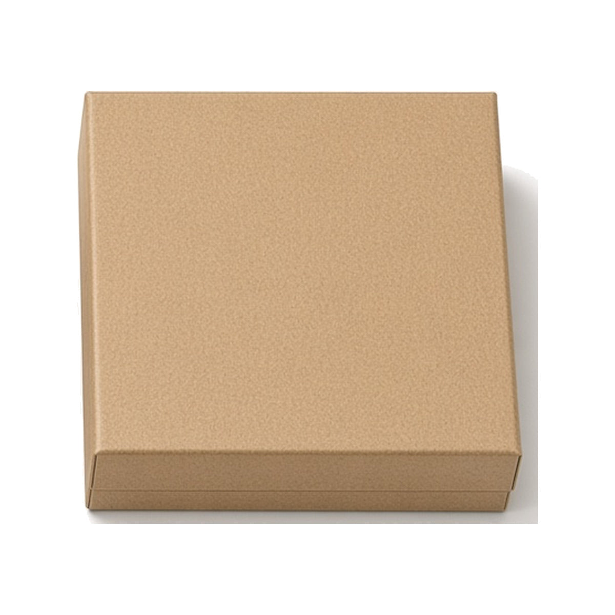 Kraft paper custom magnetic jewelry box in 9 x 9 x 3.5 cm