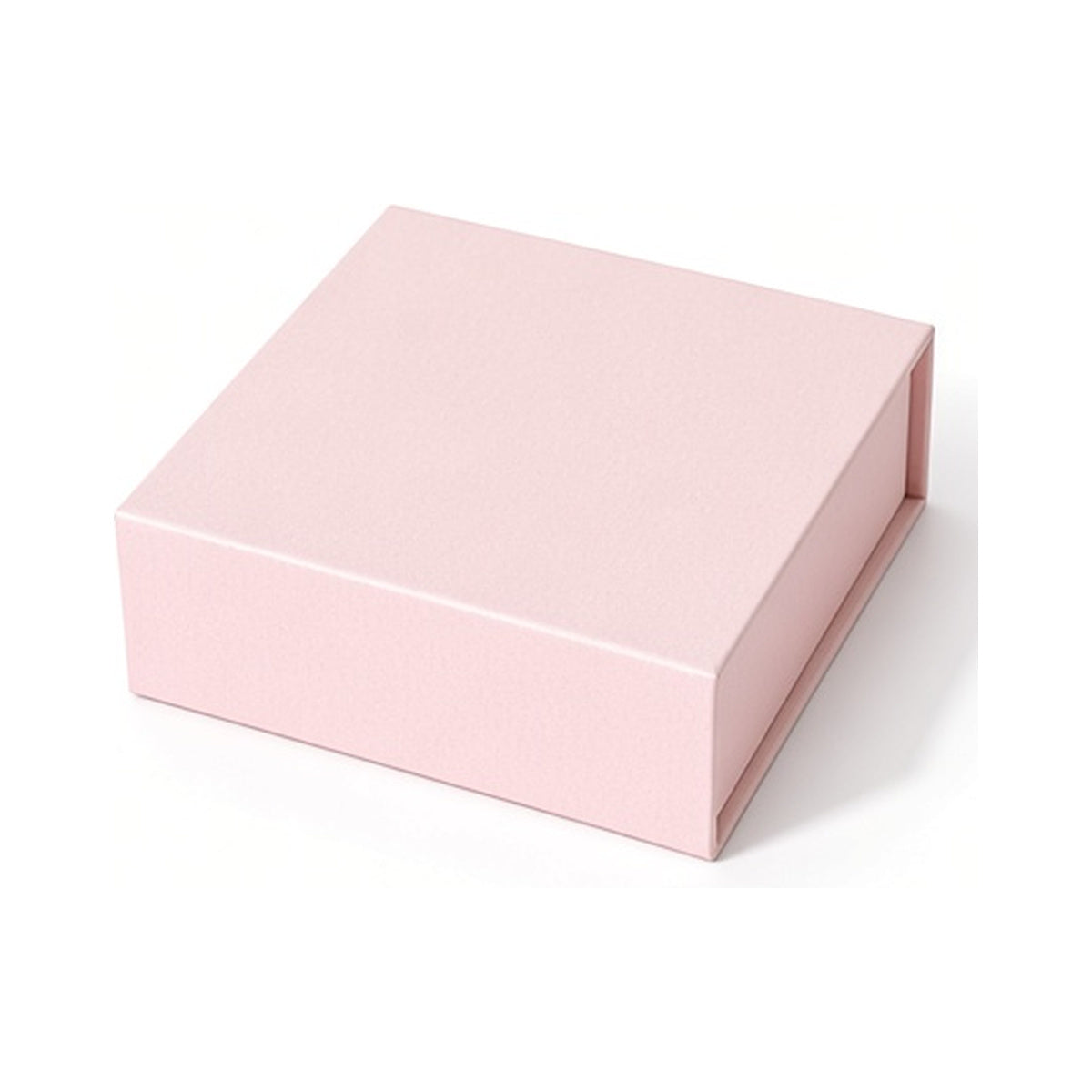 Pearl pink custom magnetic jewelry box in 5 x 5 x 3.5 cm