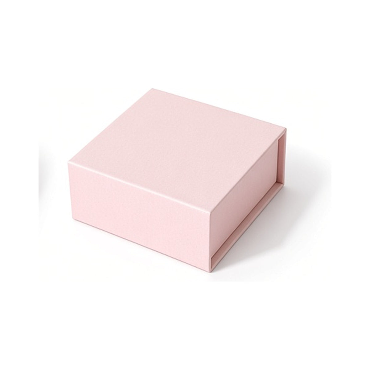 Pearl pink custom magnetic jewelry box in 7 x 9 x 3 cm