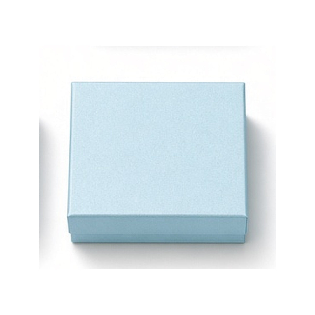 Powder blue custom magnetic jewelry box in 9 x 9 x 3.5 cm