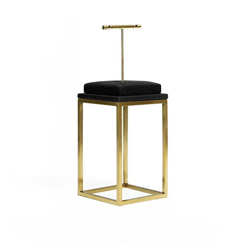 Black Microfiber Jewelry Display Stand for Necklaces Rings Earrings