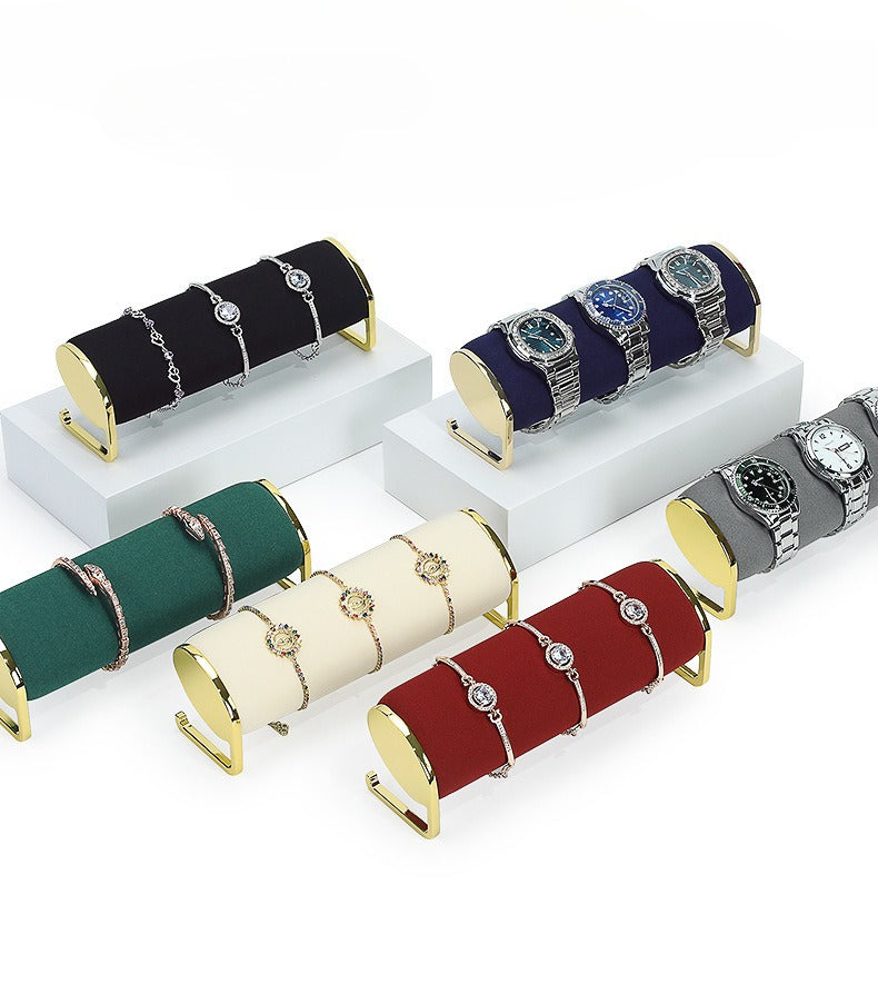 New Multi-Color Microfiber & Metal Watch Display Stand for Bracelets & Jewelry