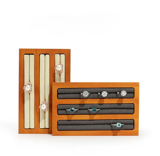 Solid Wood Jewelry Display Stand for Rings & Bracelets