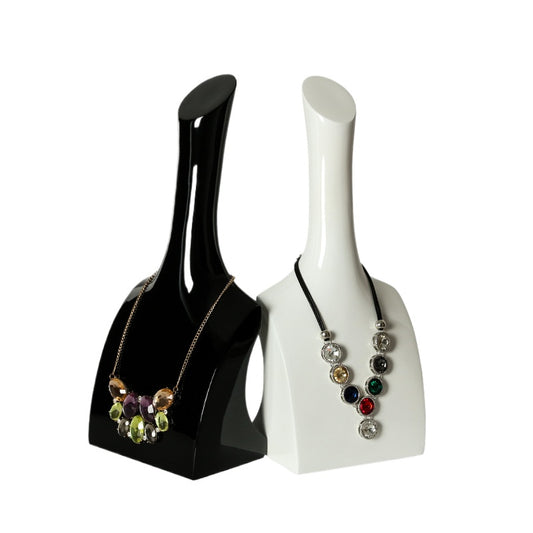 White Painted Necklace Display Bust