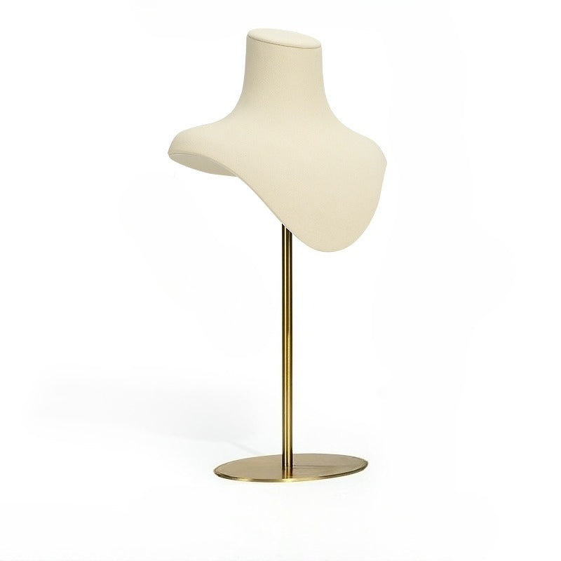 Metal & Microfiber Mannequin Display Stand for Necklaces, Earrings and Pendants
