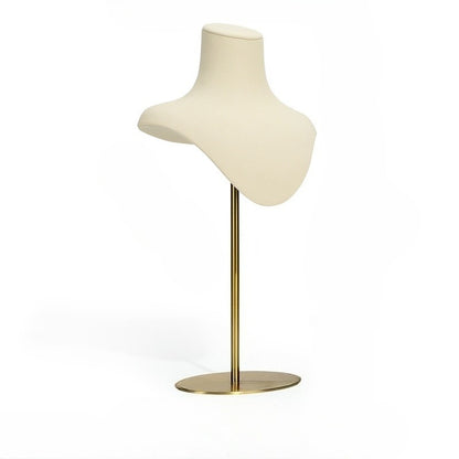 Metal & Microfiber Mannequin Display Stand for Necklaces, Earrings and Pendants