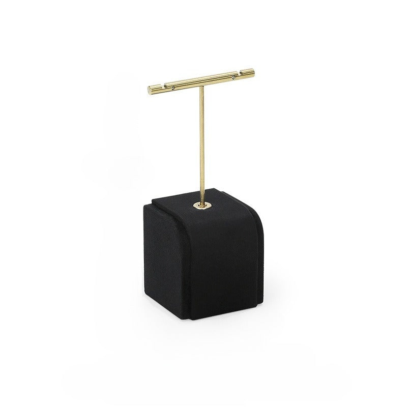 Black Velvet Jewelry Display Set - Complete Retail Stand with Bust, Earring, Ring & Bracelet Holders