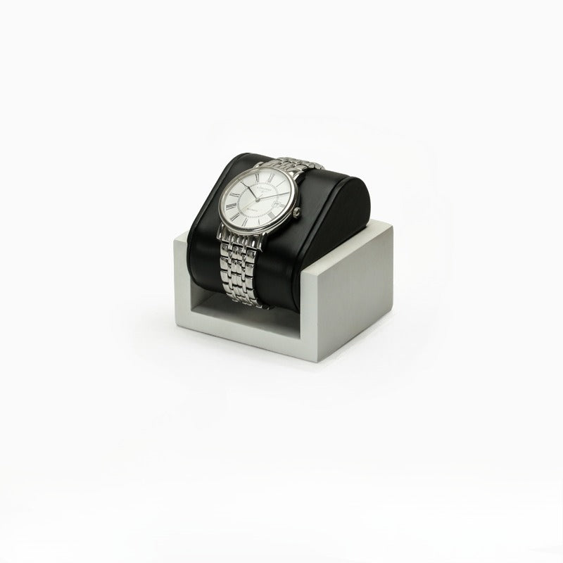 Black 2 Watch Display Stand, Leather Pillow Watch Holder for Retail & Home
